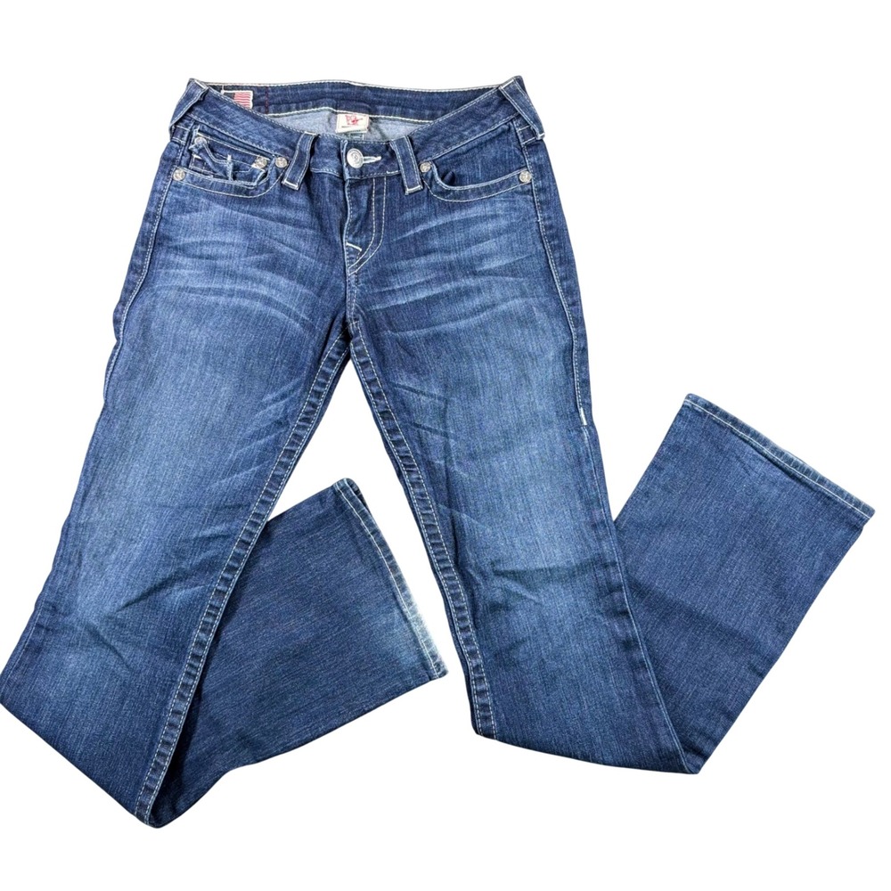 True Religion Becky Jeans Womens 27 Bootcut Blue Denim Y2K Made in USA